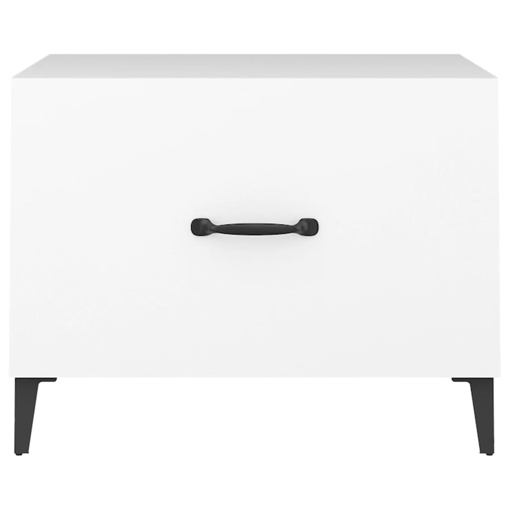 Salontafel met metalen poten 50x50x40 cm wit MeubelReus