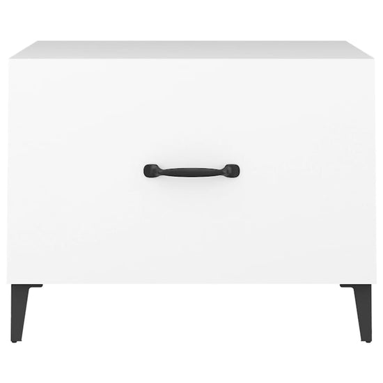 Salontafel met metalen poten 50x50x40 cm wit MeubelReus