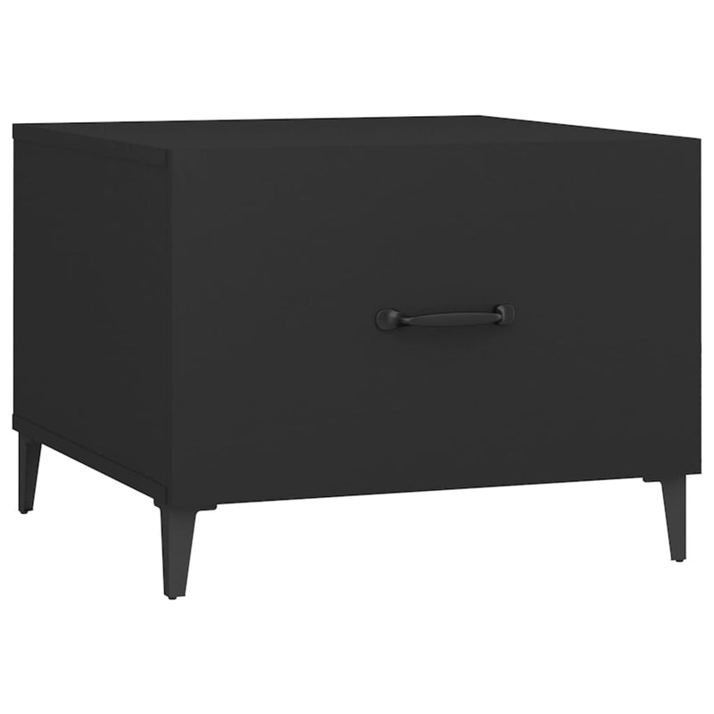 Salontafel met metalen poten 50x50x40 cm zwart MeubelReus