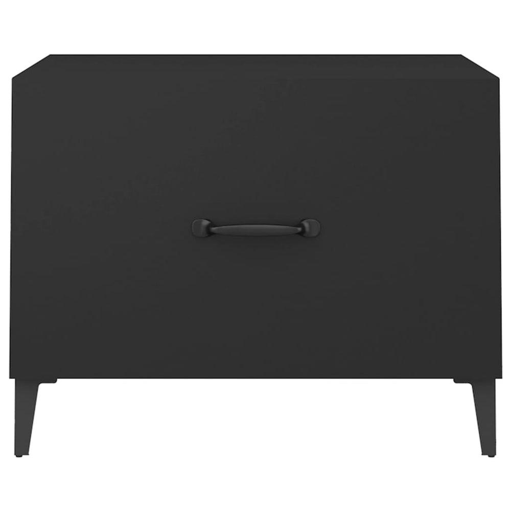 Salontafel met metalen poten 50x50x40 cm zwart MeubelReus