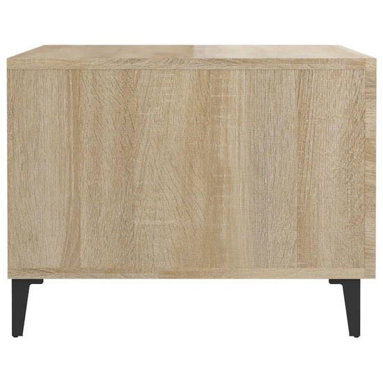Salontafel met metalen poten 50x50x40 cm sonoma eikenkleurig MeubelReus