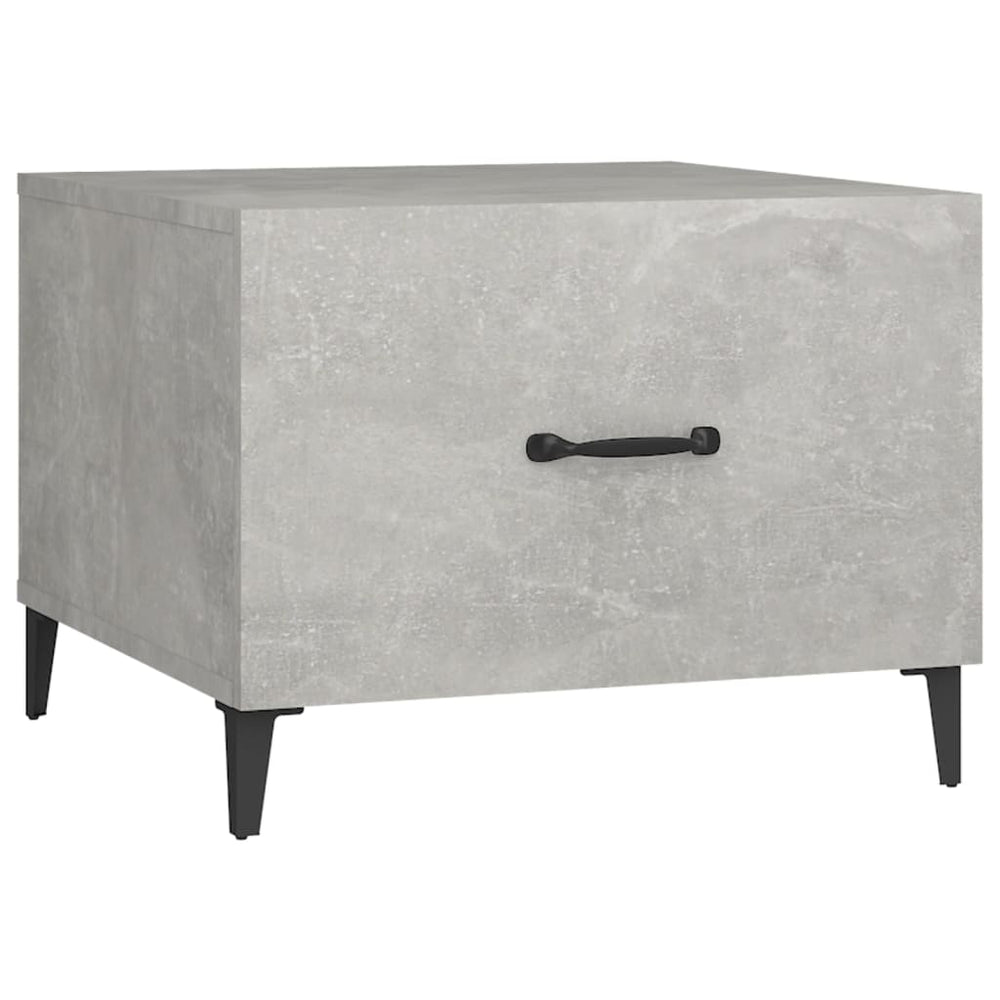Salontafel met metalen poten 50x50x40 cm betongrijs MeubelReus