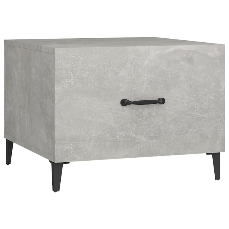Salontafel met metalen poten 50x50x40 cm betongrijs MeubelReus