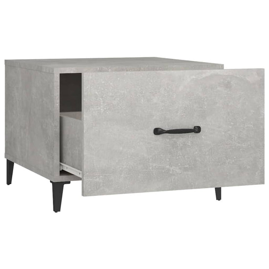 Salontafel met metalen poten 50x50x40 cm betongrijs MeubelReus
