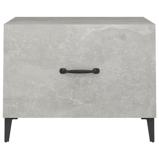Salontafel 2 st met metalen poten 50x50x40 cm betongrijs MeubelReus