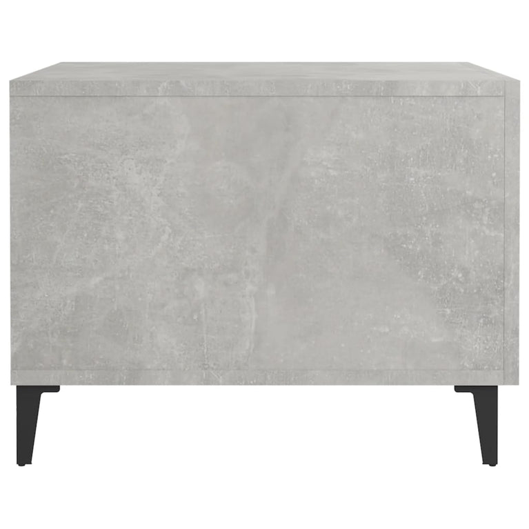 Salontafel 2 st met metalen poten 50x50x40 cm betongrijs MeubelReus