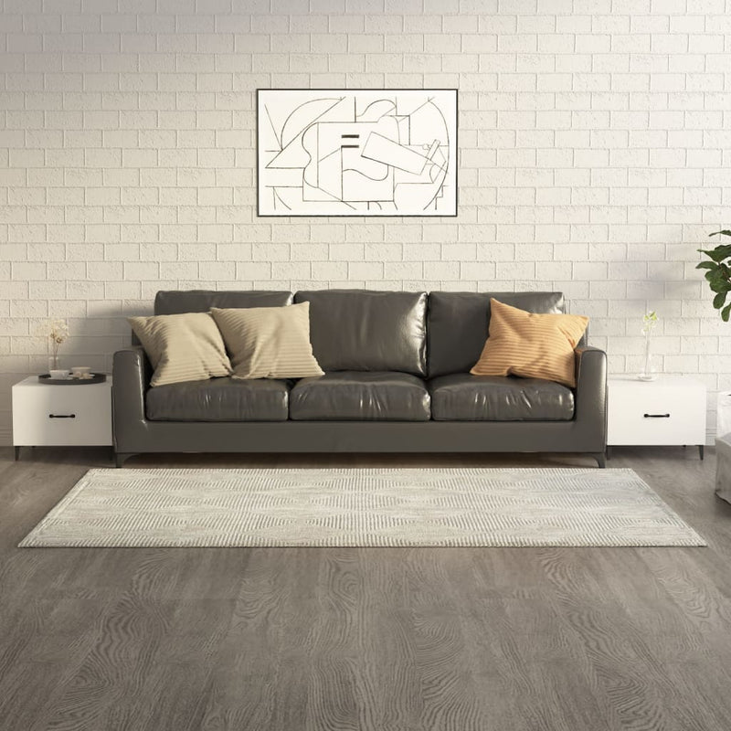 Salontafels 2 st met metalen poten 50x50x40 cm hoogglans wit MeubelReus