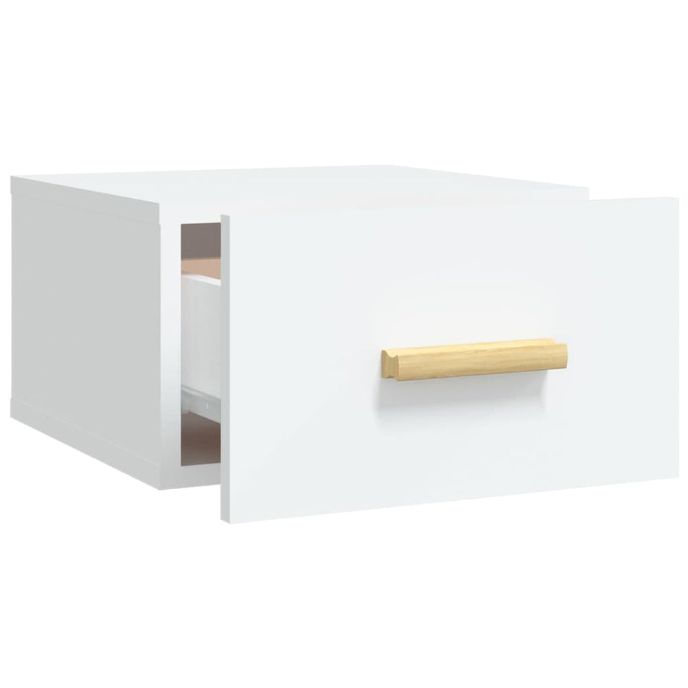 Nachtkastjes 2 st wandgemonteerd 35x35x20 cm wit MeubelReus