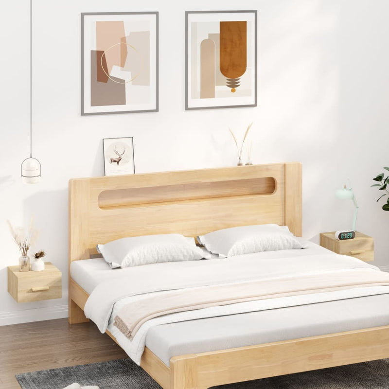 Nachtkastjes 2 st wandgemonteerd 35x35x20 cm sonoma eikenkleur MeubelReus