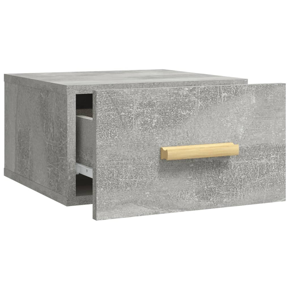 Nachtkastjes 2 st wandgemonteerd 35x35x20 cm betongrijs MeubelReus