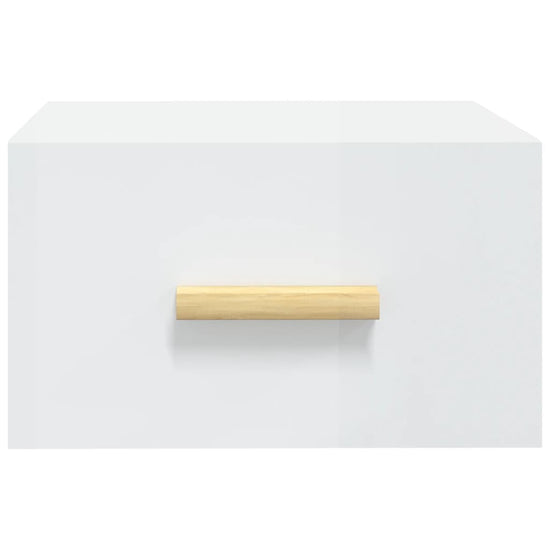 Nachtkastjes 2 st wandgemonteerd 35x35x20 cm hoogglans wit MeubelReus