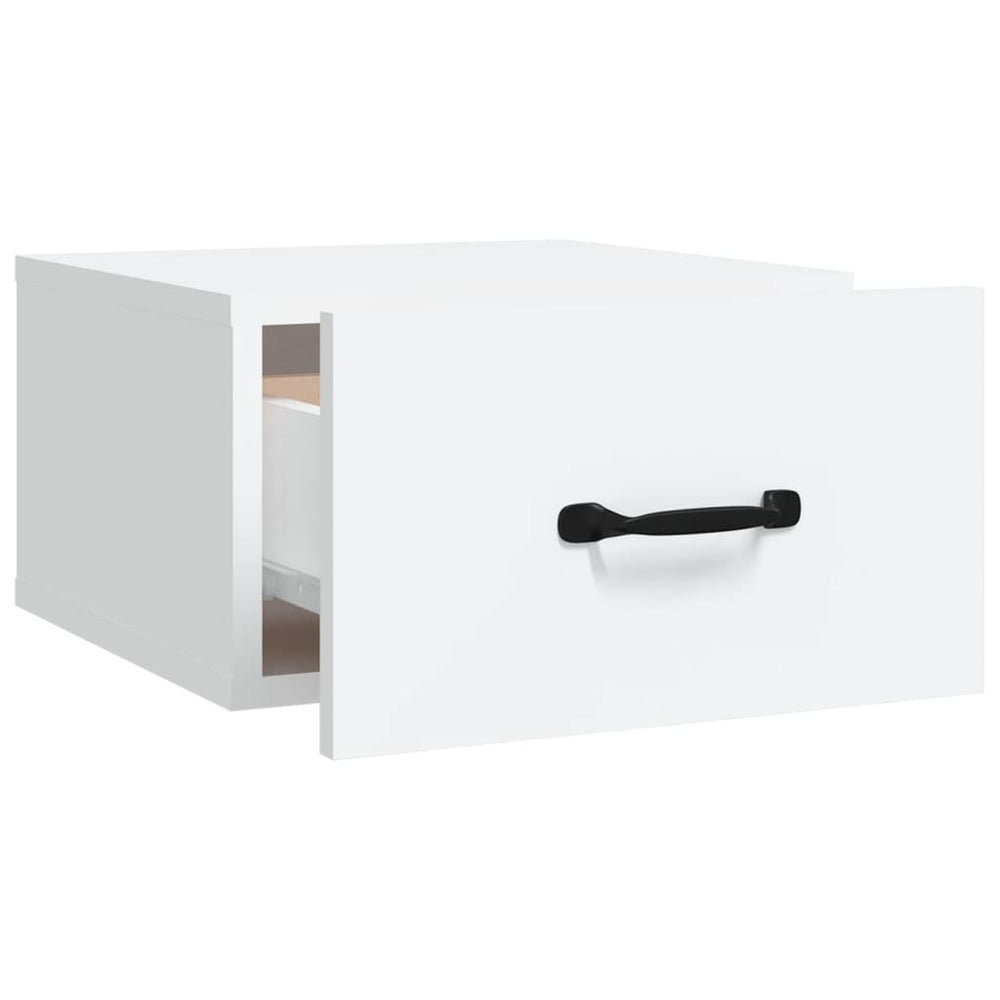 Nachtkastjes 2 st wandgemonteerd 35x35x20 cm wit MeubelReus