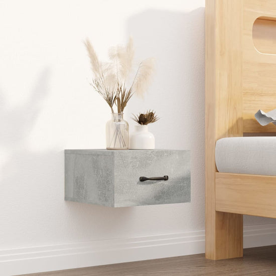 Nachtkastjes 2 st wandgemonteerd 35x35x20 cm betongrijs MeubelReus