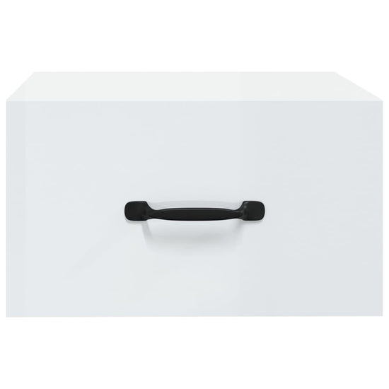 Nachtkastjes 2 st wandgemonteerd 35x35x20 cm hoogglans wit MeubelReus