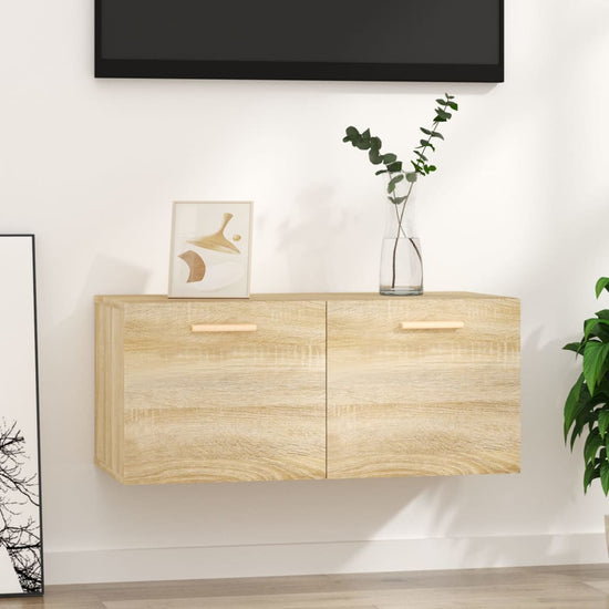 Wandkast 80x35x36,5 cm bewerkt hout sonoma eikenkleurig MeubelReus