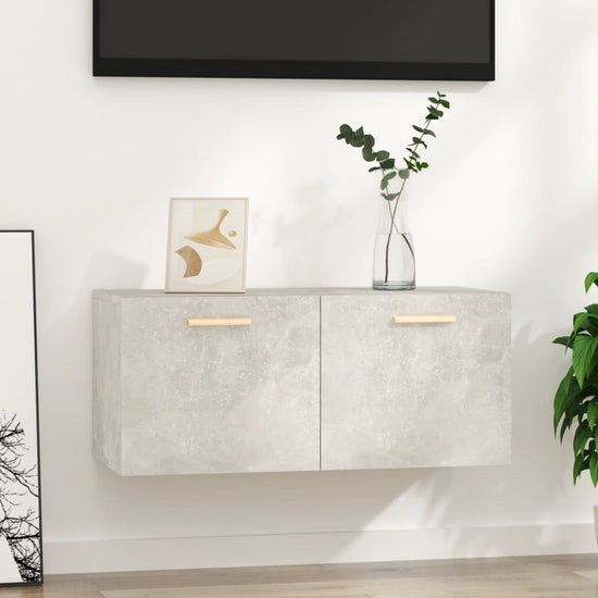 Wandkast 80x35x36,5 cm bewerkt hout betongrijs MeubelReus