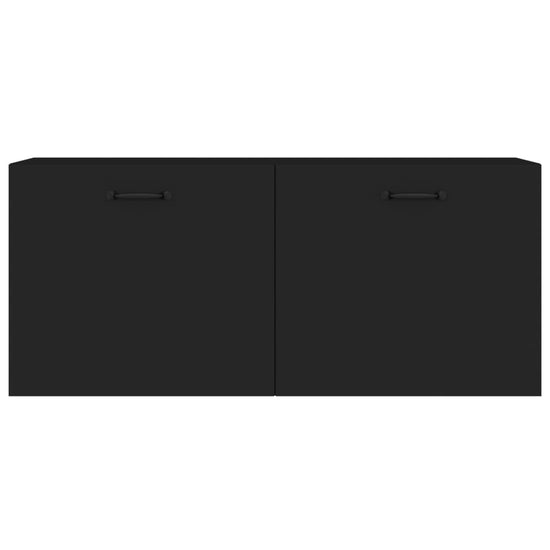 Wandkast 80x35x36,5 cm bewerkt hout zwart MeubelReus