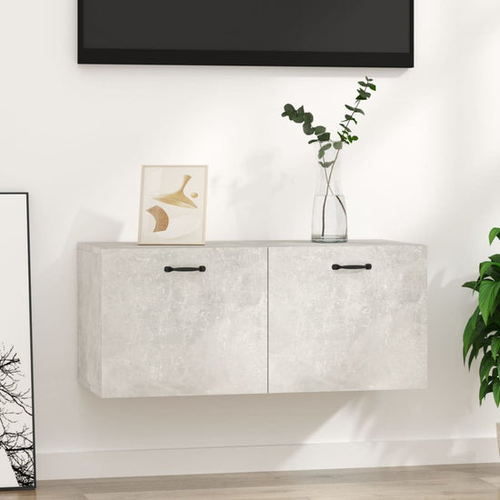 Wandkast 80x35x36,5 cm bewerkt hout betongrijs MeubelReus