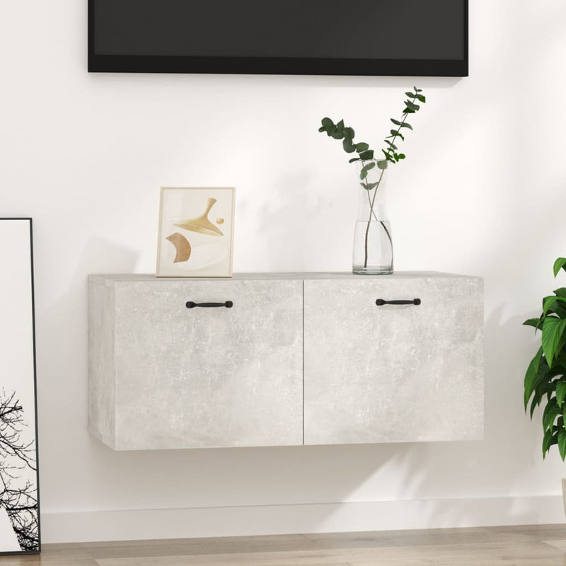 Wandkast 80x35x36,5 cm bewerkt hout betongrijs MeubelReus
