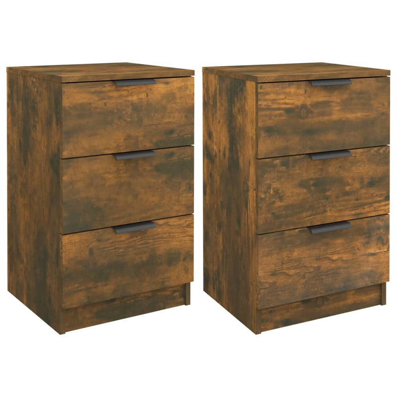 Nachtkastjes 2 st 40x36x65 cm gerookt eikenkleurig MeubelReus