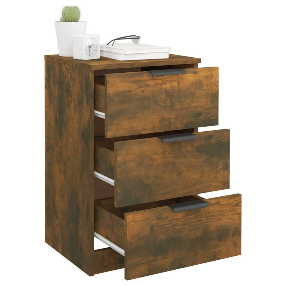 Nachtkastjes 2 st 40x36x65 cm gerookt eikenkleurig MeubelReus