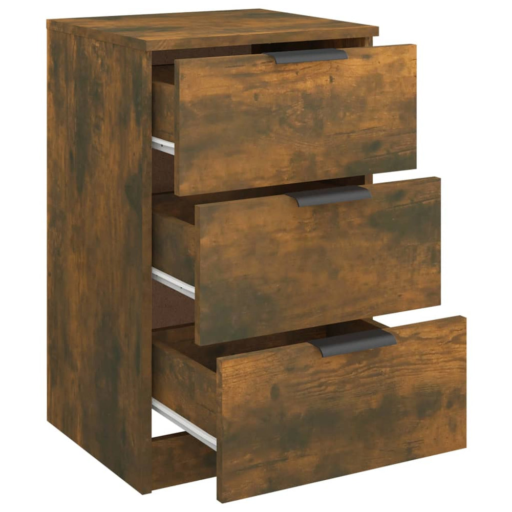 Nachtkastjes 2 st 40x36x65 cm gerookt eikenkleurig MeubelReus