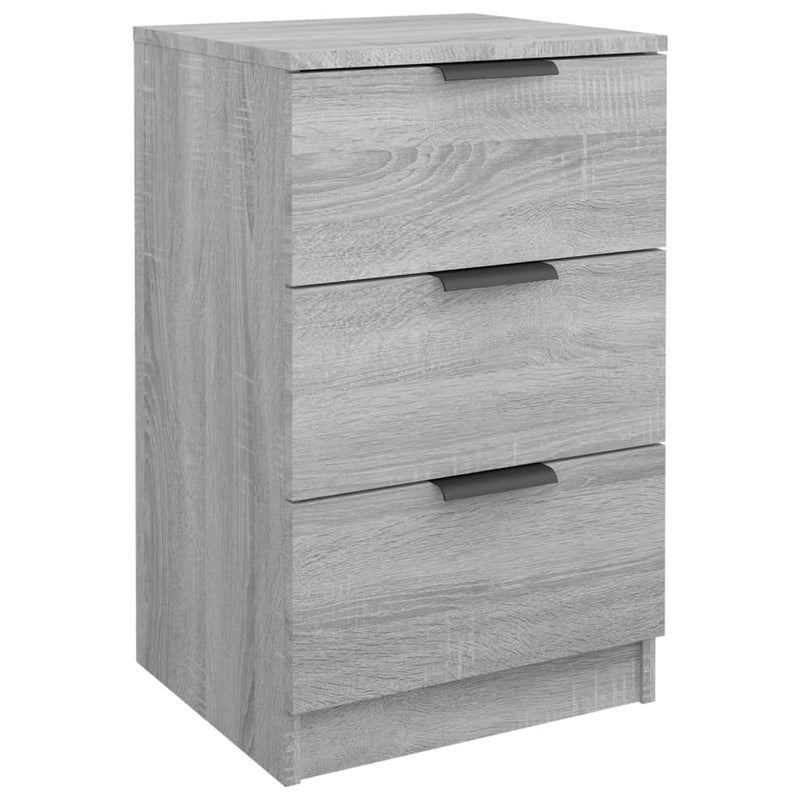 Nachtkastje 40x36x65 cm grijs sonoma eikenkleurig MeubelReus