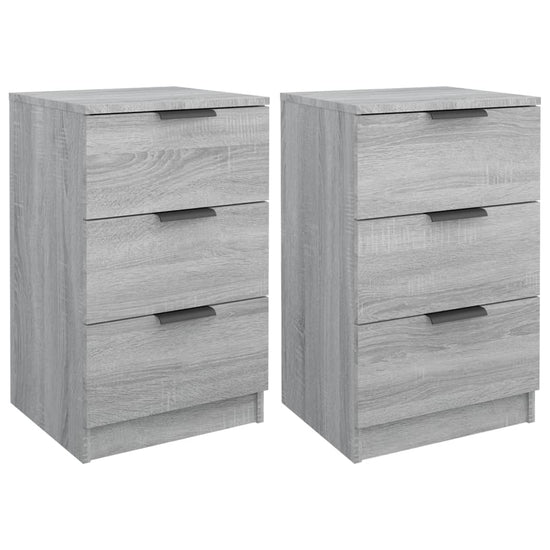 Nachtkastjes 2 st 40x36x65 cm grijs sonoma eikenkleurig MeubelReus
