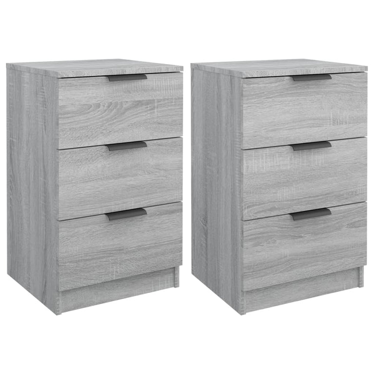 Nachtkastjes 2 st 40x36x65 cm grijs sonoma eikenkleurig MeubelReus