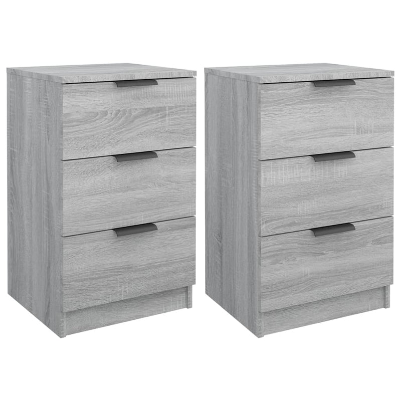 Nachtkastjes 2 st 40x36x65 cm grijs sonoma eikenkleurig MeubelReus