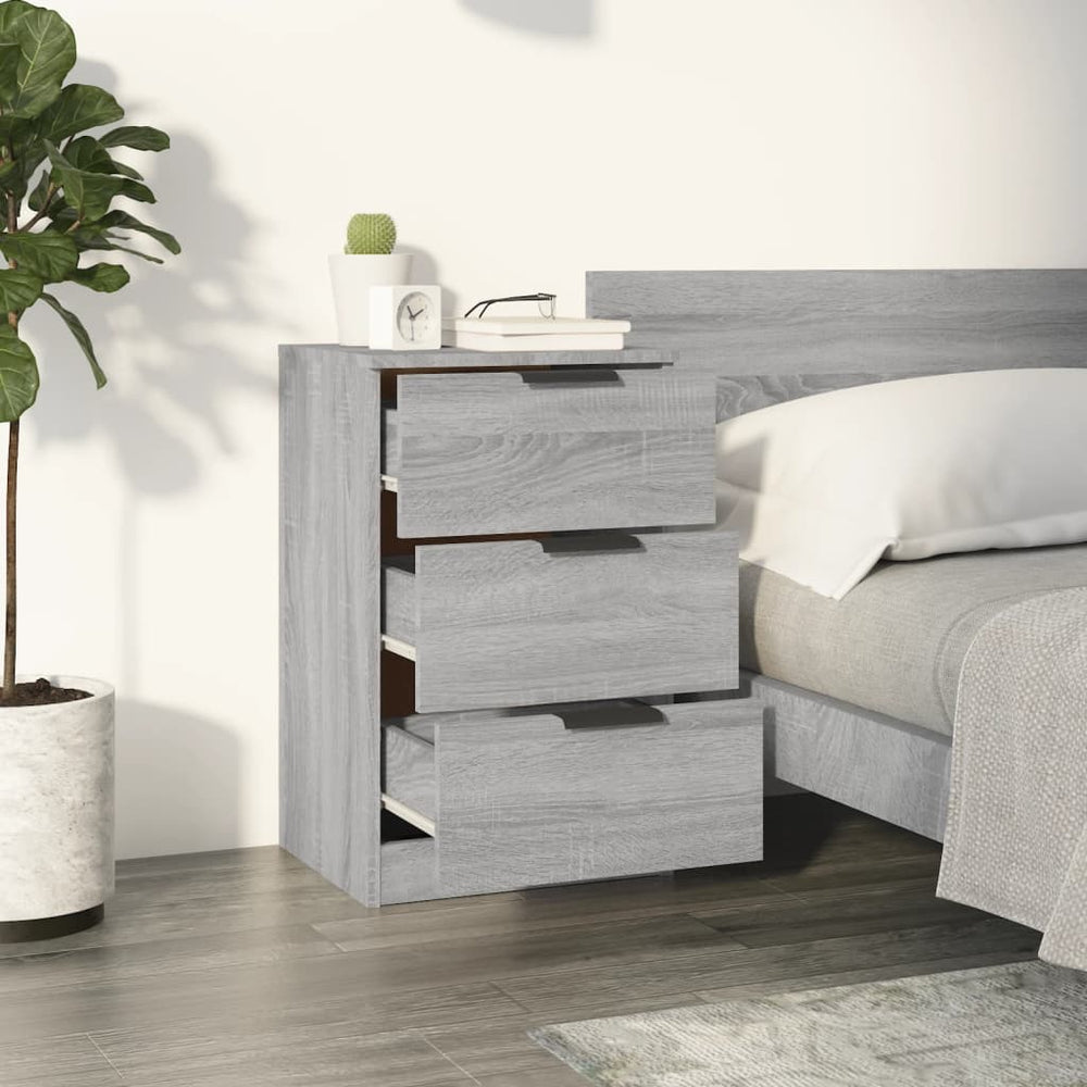 Nachtkastjes 2 st 40x36x65 cm grijs sonoma eikenkleurig MeubelReus