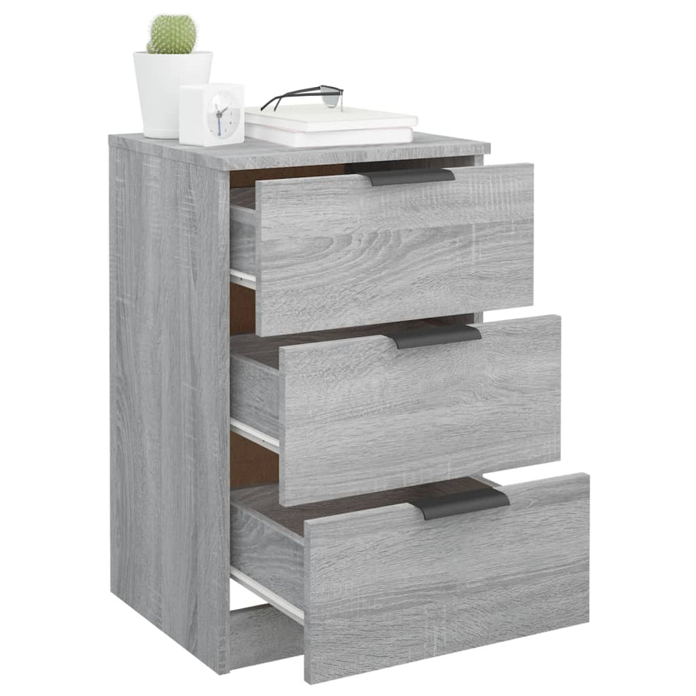 Nachtkastjes 2 st 40x36x65 cm grijs sonoma eikenkleurig MeubelReus