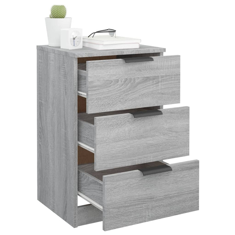 Nachtkastjes 2 st 40x36x65 cm grijs sonoma eikenkleurig MeubelReus