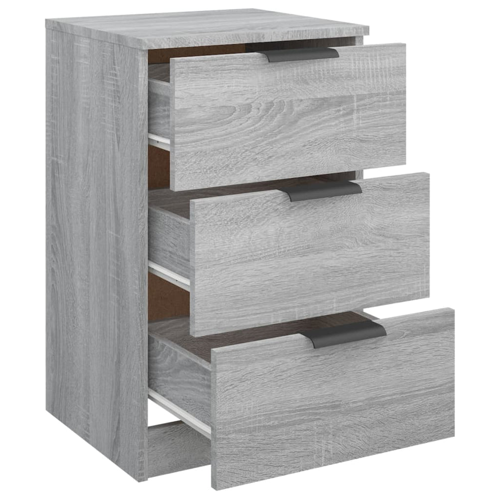 Nachtkastjes 2 st 40x36x65 cm grijs sonoma eikenkleurig MeubelReus