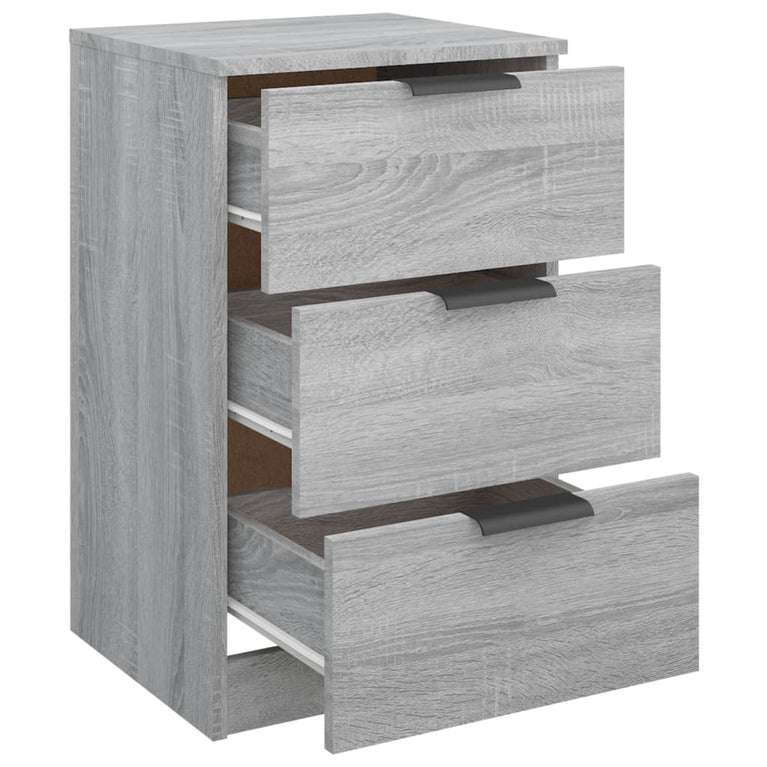 Nachtkastjes 2 st 40x36x65 cm grijs sonoma eikenkleurig MeubelReus