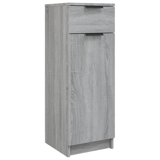 Badkamerkast 32x34x90 cm bewerkt hout grijs sonoma eikenkleurig MeubelReus