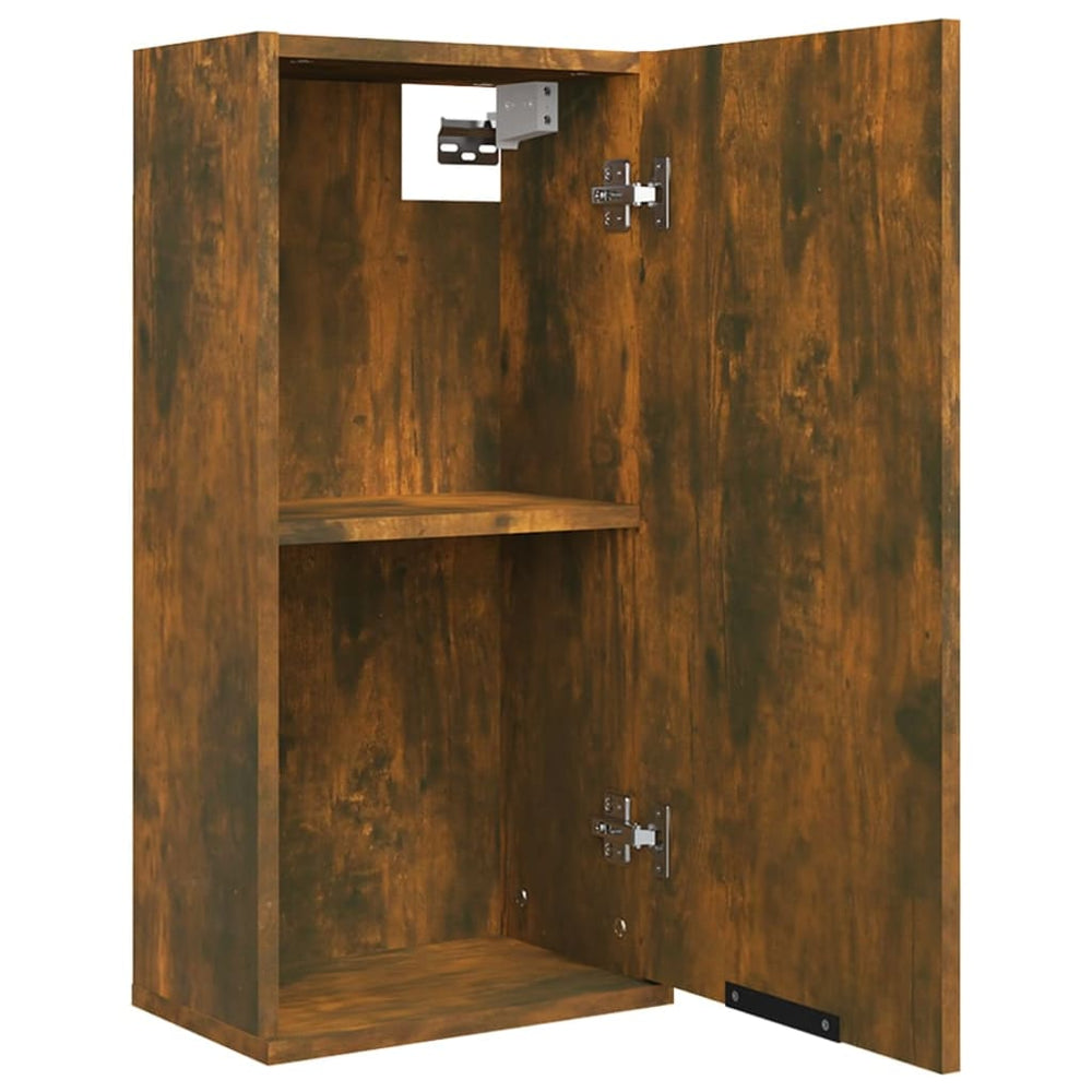 Badkamerkast wandgemonteerd 32x20x67 cm gerookt eiken MeubelReus
