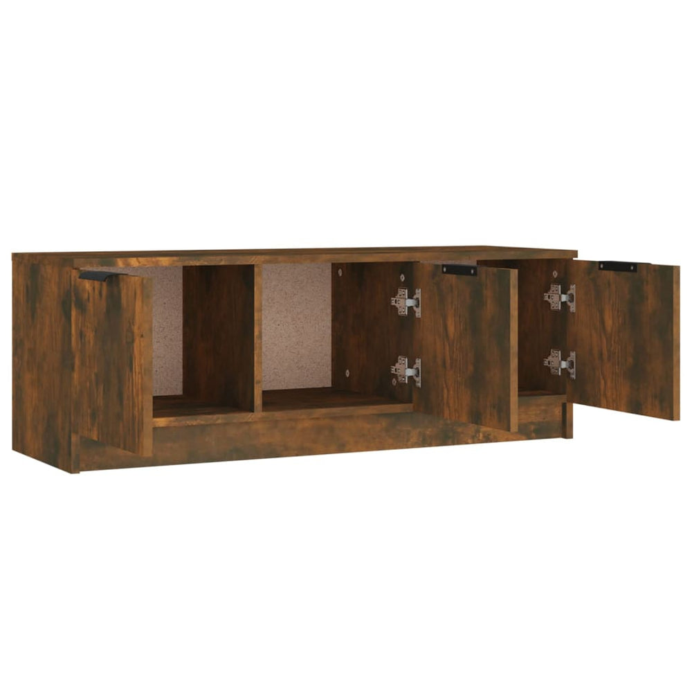 Tv-meubel 102x35x36,5 cm bewerkt hout gerookt eikenkleurig MeubelReus
