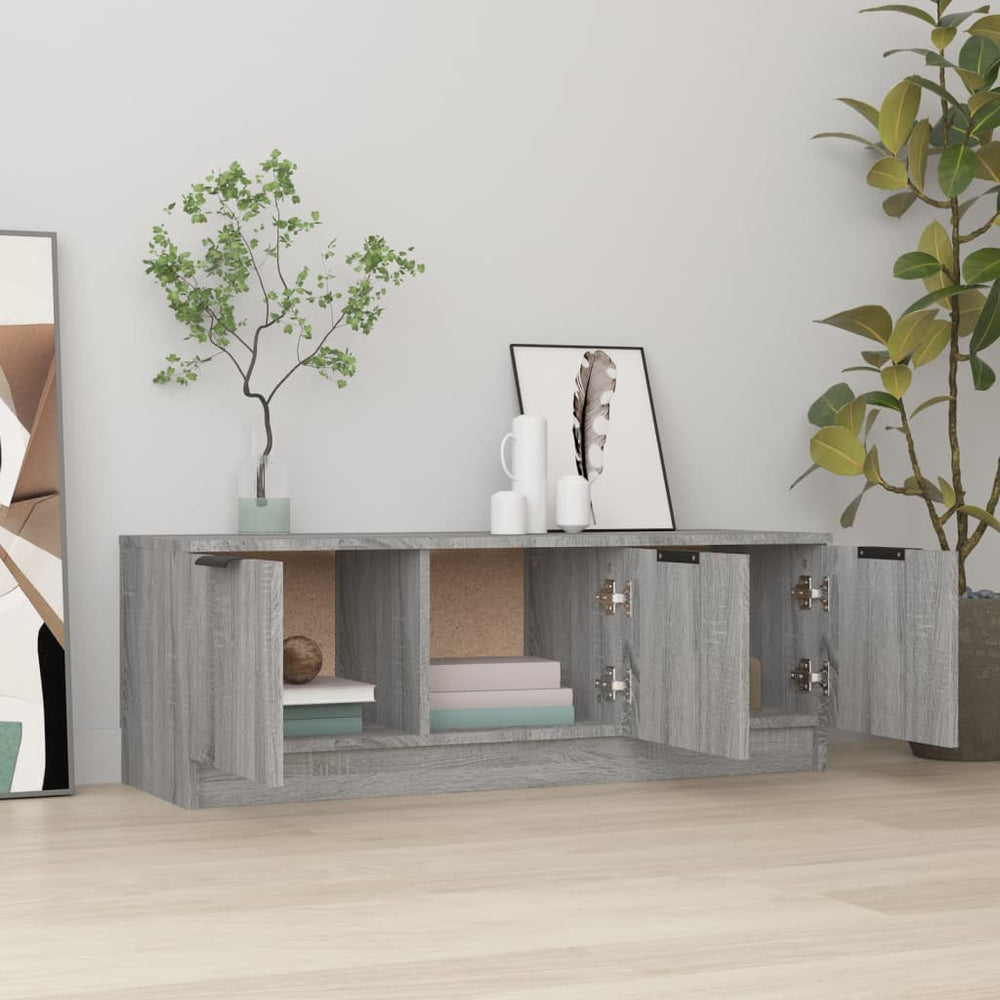 Tv-meubel 102x35x36,5 cm bewerkt hout grijs sonoma eikenkleurig MeubelReus