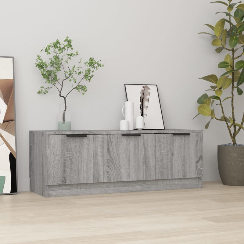 Tv-meubel 102x35x36,5 cm bewerkt hout grijs sonoma eikenkleurig MeubelReus