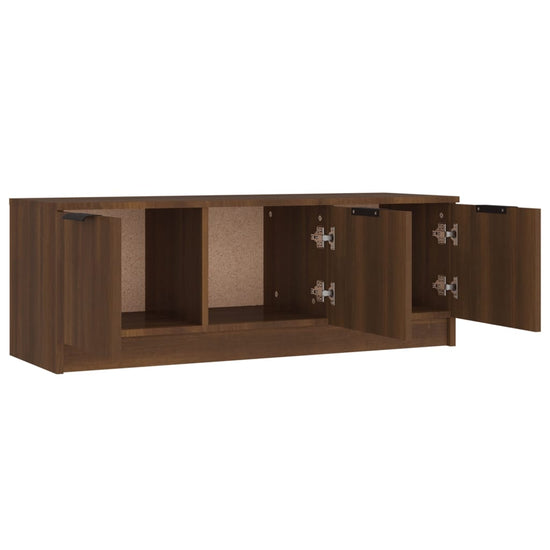 Tv-meubel 102x35x36,5 cm bewerkt hout bruin eikenkleur MeubelReus
