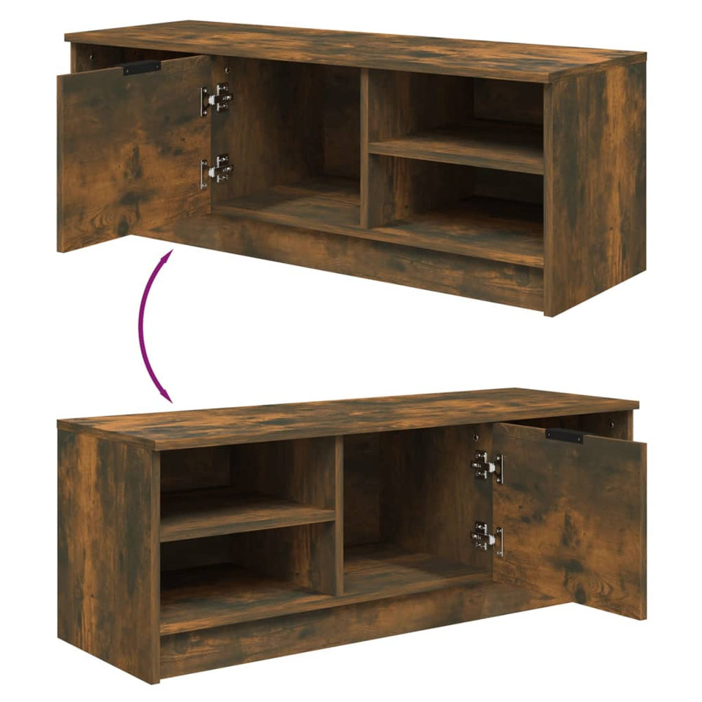 Tv-meubel 102x35,5x36,5 cm bewerkt hout gerookt eikenkleurig MeubelReus