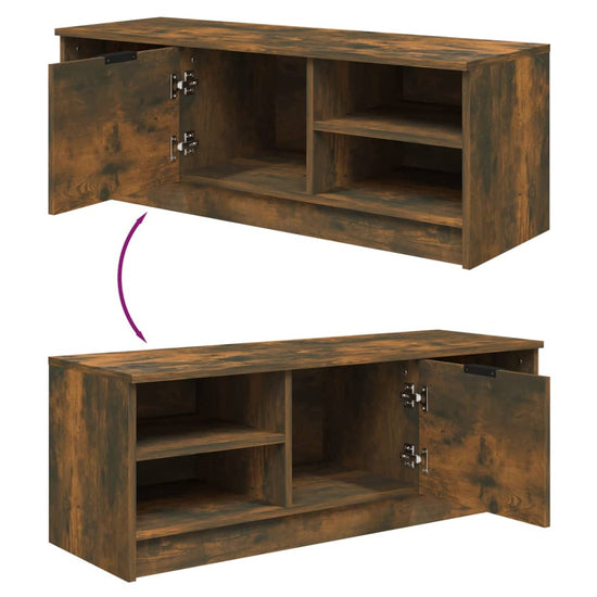 Tv-meubel 102x35,5x36,5 cm bewerkt hout gerookt eikenkleurig MeubelReus