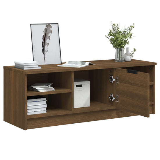 Tv-meubel 102x35,5x36,5 cm bewerkt hout bruineikenkleurig MeubelReus