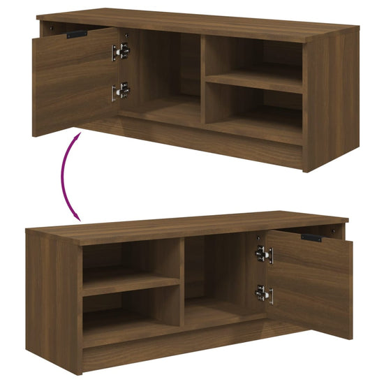 Tv-meubel 102x35,5x36,5 cm bewerkt hout bruineikenkleurig MeubelReus