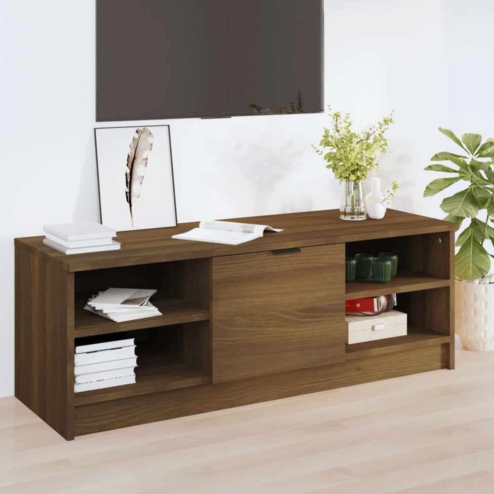 Tv-meubel 102x35,5x36,5 cm bewerkt hout bruineikenkleurig MeubelReus
