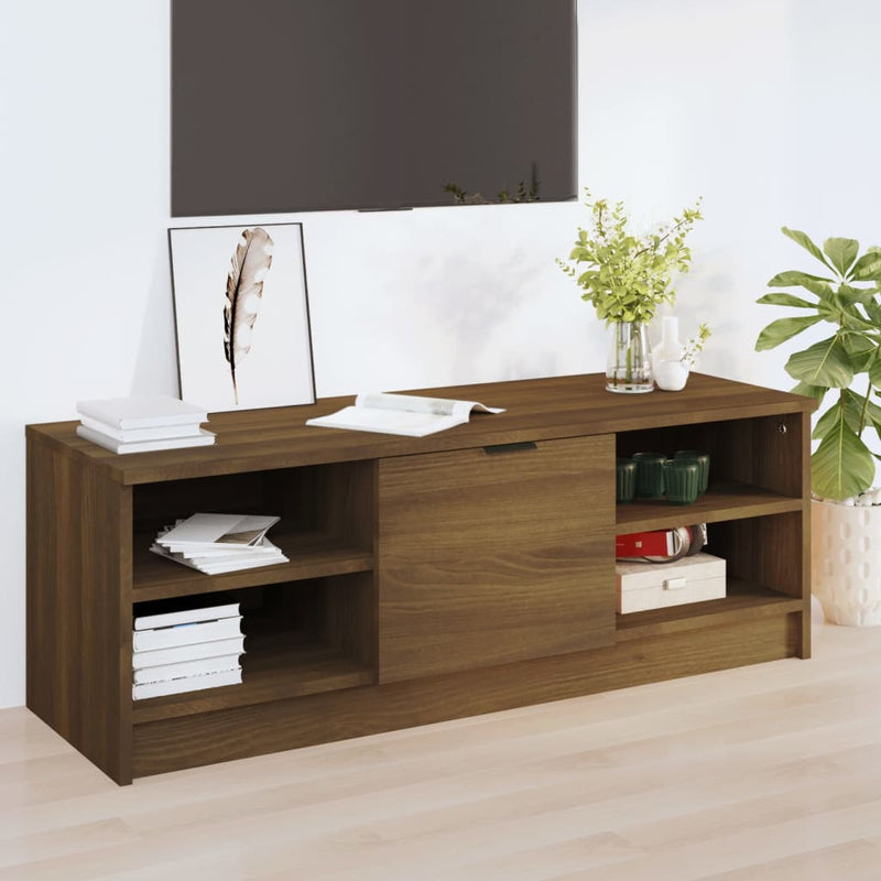 Tv-meubel 102x35,5x36,5 cm bewerkt hout bruineikenkleurig MeubelReus