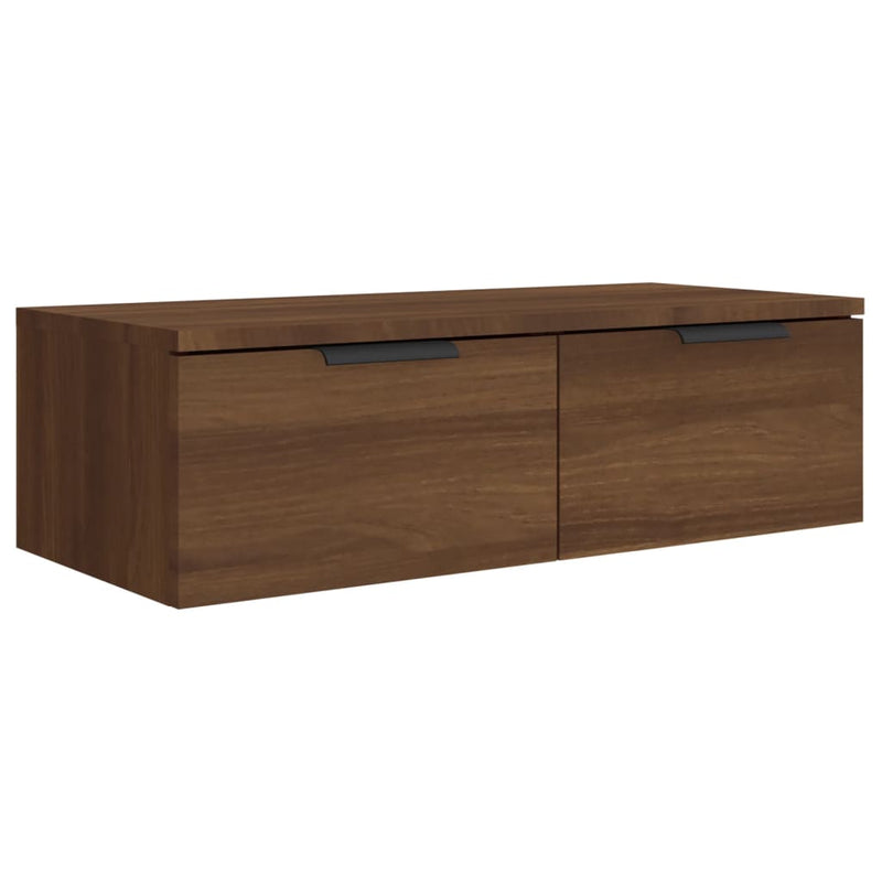 Wandkast 68x30x20 cm bewerkt hout bruineikenkleurig MeubelReus