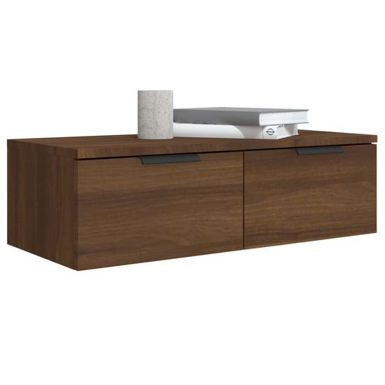Wandkast 68x30x20 cm bewerkt hout bruineikenkleurig MeubelReus