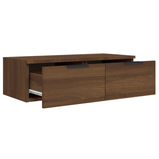 Wandkast 68x30x20 cm bewerkt hout bruineikenkleurig MeubelReus